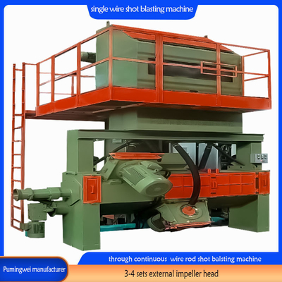 37/30/22 kW/Piece Blast Wheel Power 단일 스트랜드 온라인 와이어 막대 샷 블래스팅 머신