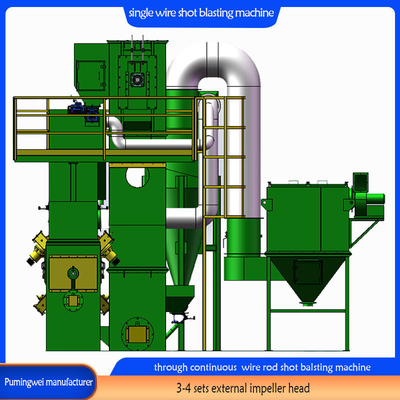 37/30/22 Kw/Piece PMW-DX3-22/38 단일 온라인 와이어 막대 샷 블래스팅 머신 5.5-42 mm