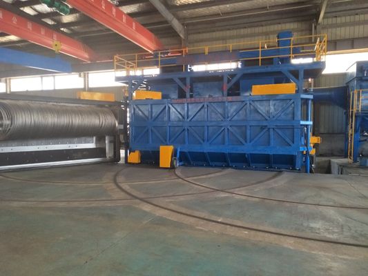 원격 제어 작동을 위한 전기 고정기  rust 제거 와이어 샷 블래싱 기계