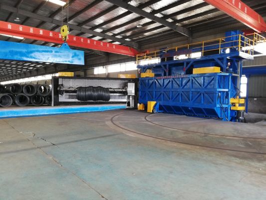 원격 제어 작동을 위한 전기 고정기  rust 제거 와이어 샷 블래싱 기계