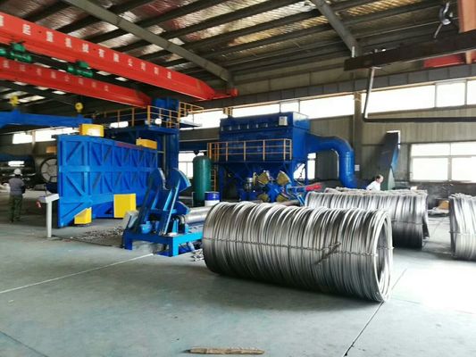 원격 제어 작동을 위한 전기 고정기  rust 제거 와이어 샷 블래싱 기계