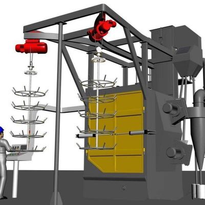 전기 Q3710 스프링 강철 제거 윙싱 샷 블래스팅 기계 표면 청소