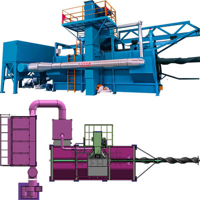 커스터마이징 할 수 있는 와이어 스탠 코일 샷 블래스팅 머신 시간당 2-4 롤 0.2-0.3% 와이어 손실