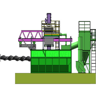 사용자 정의 PLC 모바일 Mandrel 와이어 막대 코일 샷 블래스팅 머신 당신의 요구 사항