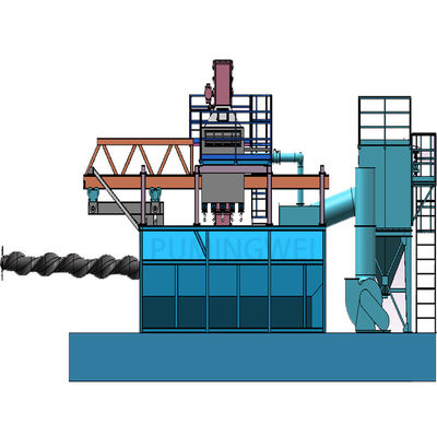 높은 청결성 PMW5000D 3D 와이어 스탠 코일 이동 스탠드레를 가진 샷 블래스팅 머신