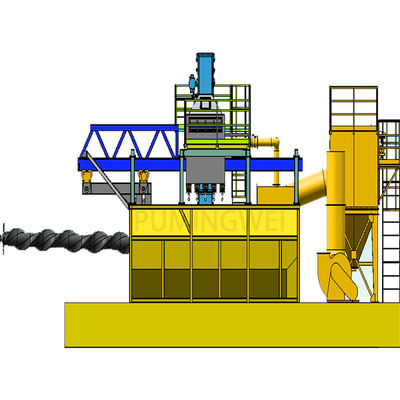 높은 청결성 PMW5000D 3D 와이어 스탠 코일 이동 스탠드레를 가진 샷 블래스팅 머신