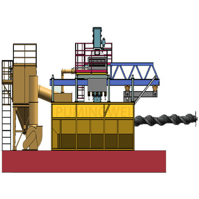 높은 생산 효율성 와이어 밧줄 샷 블래스팅 기계 5m 캔티레버 맨드럴