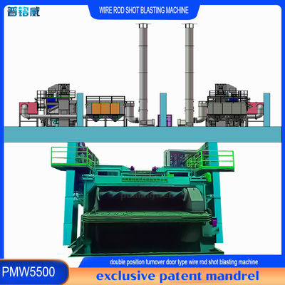 스테인리스 스틸 제품용 와이어 스틱 코일 샷 블래스팅 머신 0.2-0.3% 와이어 손실