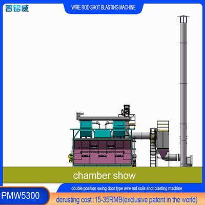 맞춤형 듀러스팅 비용 다채로운 와이어 스탠 코일 샷 블래스팅 청소 기계