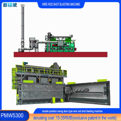 와이어 정화 스틱 코일 샷 블래스팅 기계