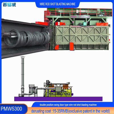 와이어 정화 스틱 코일 샷 블래스팅 기계