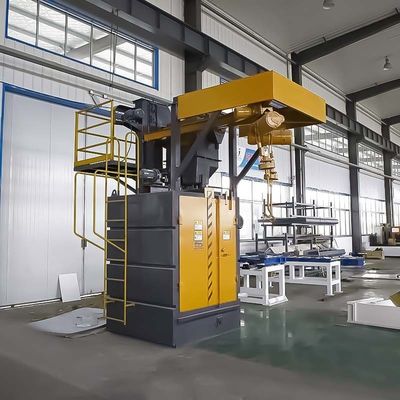 Pumingwei 오버헤드 레일 스핀러 핸저 샷 블래스팅 기계 자동 처리