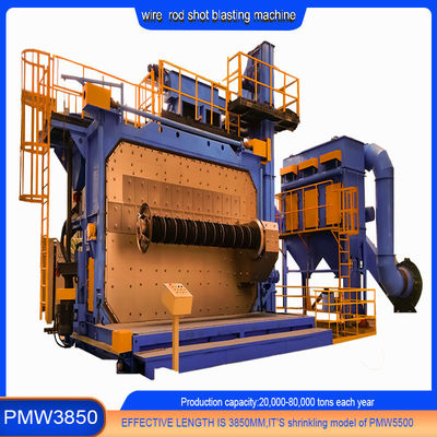 강철 방지 주파수 제어 와이어 막 스필 샷 블래스팅 머신 PMW3850 10-20 R/Min