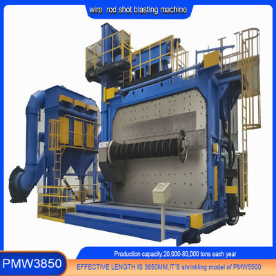 강철 방지 주파수 제어 와이어 막 스필 샷 블래스팅 머신 PMW3850 10-20 R/Min