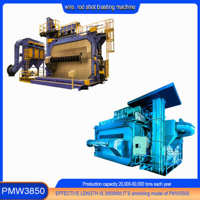 고 탄소 강철 와이어 제품을 위한 고정도의 와이어 스탠 코일 샷 블래스팅 머신