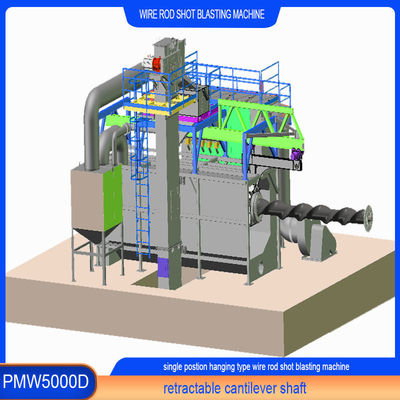 단일 위치 매달아 수리 가능한 모바일 망드렐 와이어 스틱 코일 샷 블래스팅 머신