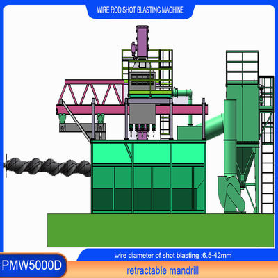 1 년 판매 후 서비스 0.3mm 저탄소 강철에 대한 철도 막대 샷 블래스팅 기계