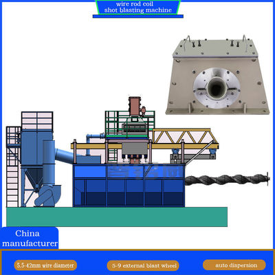 Pumingwei 스크루 맨드럴 전기 와이어 막대 샷 블래스팅 기계 우수한 청소