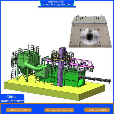 와이어 스틱 샷 블래스팅 머신 매칭 생산 라인 데러스팅 비용 20-40RMB/T