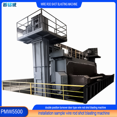 와이어 스틱 코일 샷 블래스팅 머신, 블래스팅 휠 240 Kw 및 18-35RMB/T의 데러스팅