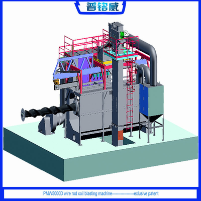 낮은 와이어 손실 단일 와이어 막대 샷 블래스팅 기계 30kw / 세트 임펠러 헤드 전력