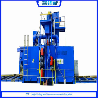 유니폼 표면 청소 롤러 컨베이어 먼지 수집기와 함께 샷 블래스팅 기계