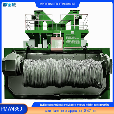 30kw/Set Impeller Head Power Wire Shot Blasting Machine for Wire Surface Rust Removal 30kW/Set 임펠러 헤드 파워 와이어 쇼트 블래스팅 머신
