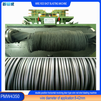 스테인리스 스틸 와이어 표면 처리 솔루션을위한 180 kW 샷 블래스팅 기계
