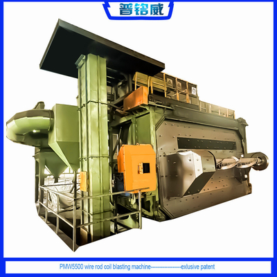 고 탄소 강철 제품을위한 330 kW 임펠러 헤드 파워 와이어 스탠드 샷 블래스팅 머신
