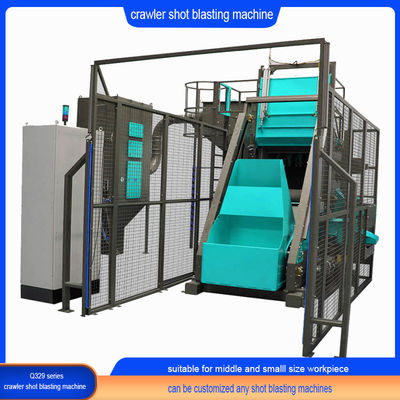 전기 고무 벨트 덤블 샷 블래스팅 기계 작업 조각 표면을 청소하기 위해 제조