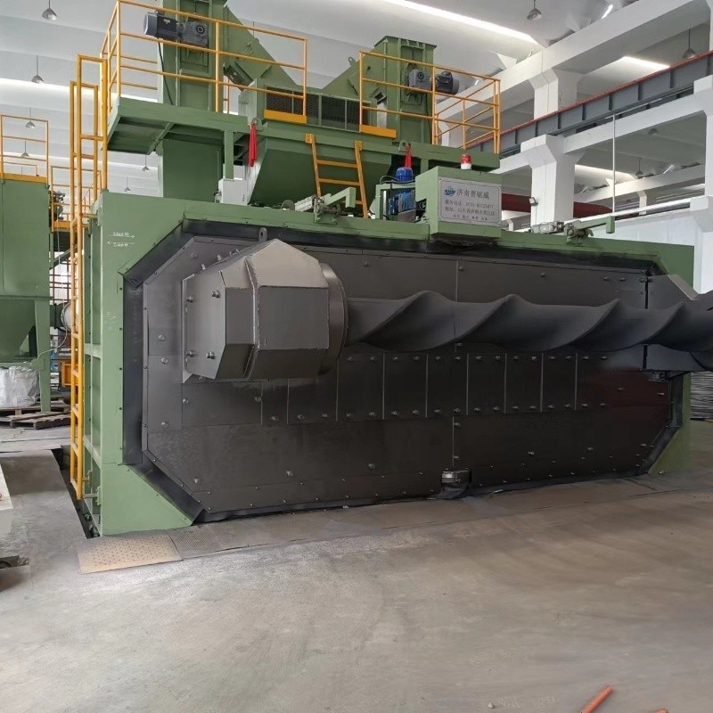 철강 철도 산업에 대한 완전 자동 특수 철도 막대 샷 블래스팅 기계 PMW-4350