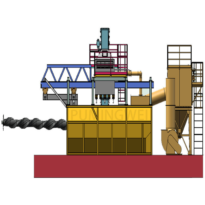 높은 생산 효율성 와이어 밧줄 샷 블래스팅 기계 5m 캔티레버 맨드럴